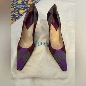 Emilio Pucci Women's Harlequin Heels size 8.5